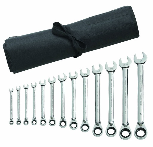 [GEAR.9509NR] Gear Ratchet Spanner Set Reverse AF 13pc