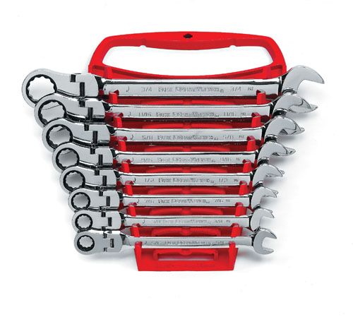 [GEAR.9700] Gear Ratchet Spanner Set Flex Head AF 8pc