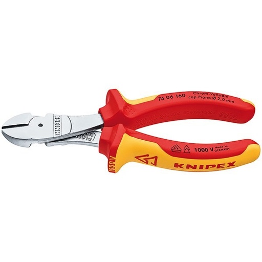 [KNIP.7406160] Diagonal Cutting Plier 160mm 1000V Comp Grip Knipex