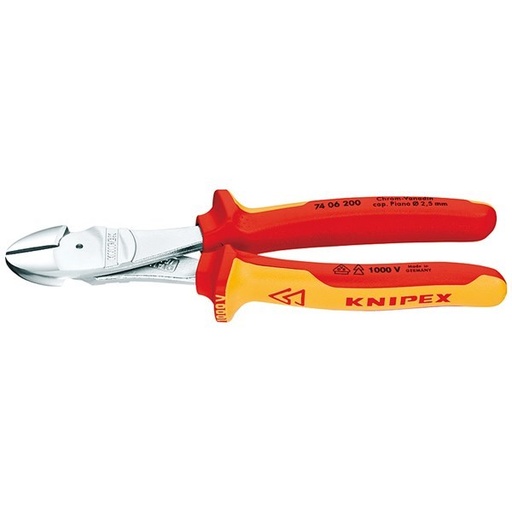 [KNIP.7406180] Diagonal Cutting Plier 180mm 1000V High Leverage Comp Grip Knipex