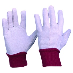 [PAR.CDR9] Glove Cotton Drill Red Cuff Ladies sz9
