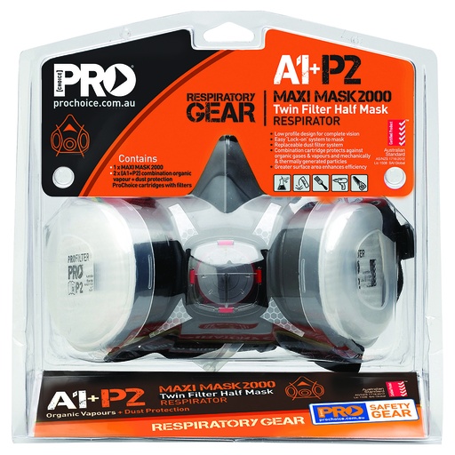 [PAR.HMA1P2] Respirator P2 Half Face HMTPM + A1P2 Twin Filter