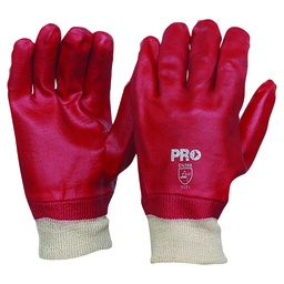 [PAR.PVC27KW] Glove Chemical PVC Red 27cm Knit Wrist ProSafe