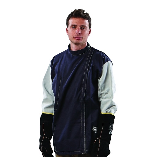 [PAR.PVJL] Welding Jacket Cotton Drill Leather Slv Large