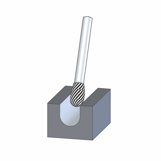 [PFERD.21135026] Carbide Bur Oval Shape 8x13mm Double Cut 