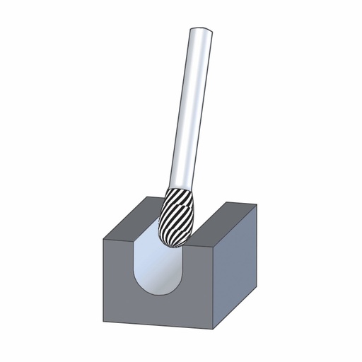 [PFERD.26002823] Carbide Bur Tree Round Nose Shape 12x25mm Non Ferrous 