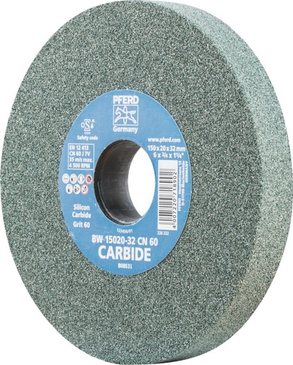 [PFERD.39008570] Grinding Wheel 150x20x31.75 CN 60 Silicon Carbide