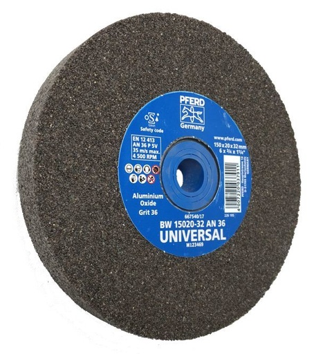 [PFERD.39009708] Grinding Wheel 150x20x31.75 AN 36 Aluminium Oxide