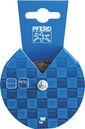 [PFERD.43701013] Wheel Brush Crimp  50x15mm Steel Spindle (6) POS