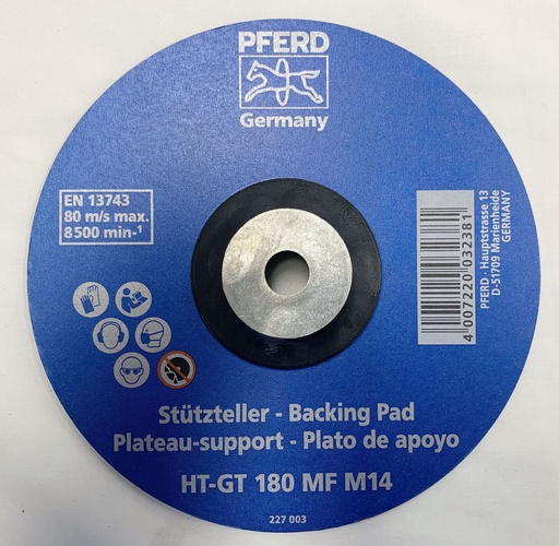 [PFERD.44890220] Backing Pad 180mm M14x2 HT-GT Hi Temp Pferd