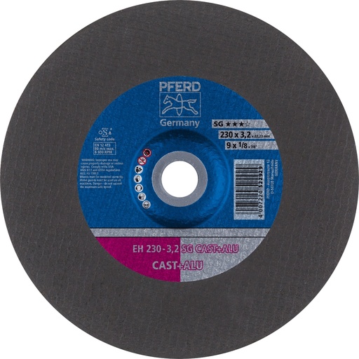 [PFERD.61324802] Cut Off Disc 230x3.2x22 EH SG Cast/Alum Pferd