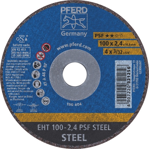 [PFERD.61741116] Cut Off Disc 100X2.4X16 PSF Steel Pferd