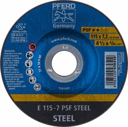 [PFERD.62011634] Grinding Disc 115x7.0x22 PSF Steel Pferd