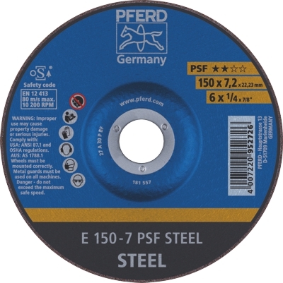 [PFERD.62015628] Grinding Disc 150x7.0x22 PSF Steel Pferd