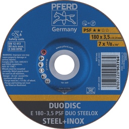 [PFERD.62017420] Cutting & Grinding Disc 180x3.5x22 PSF DUO Steelox Pferd