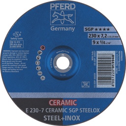 [PFERD.62218300] Grinding Disc 230x7.0x22 SGP Ceramic Steel Pferd