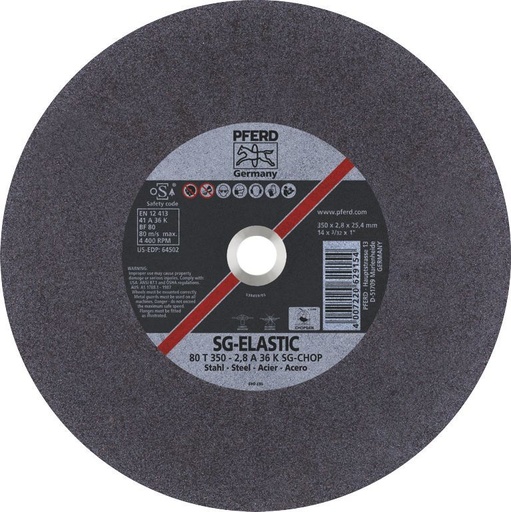[PFERD.66323570] Cut Off Disc 350x2.8x25 LowSpeed SG Steel Pferd