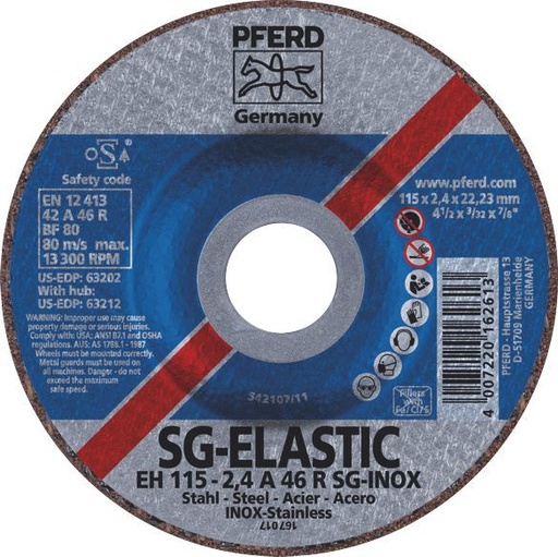 [PFERD.69901433] Cut Off Disc 100x2.4x16 EH SG Steel/Inox Pferd