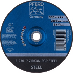 [PFERD.69901573] Grinding Disc 230x7.0x22 SGP Zirkon Steel Pferd