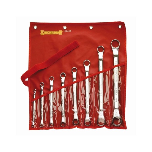 [SID.21413] Ring Spanner Set 1/4-1 1/4" 8pc Sidchrome