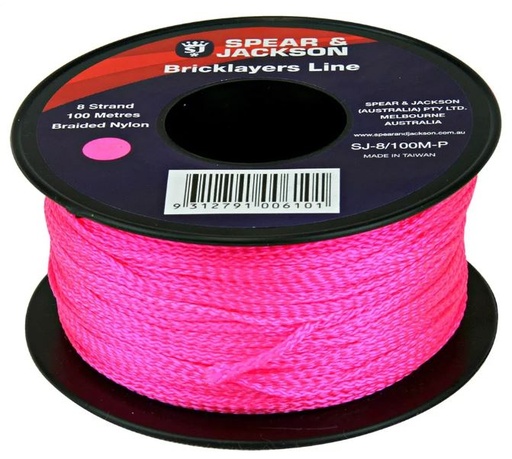 [SJ.8/100M-P] Bricklayer Line 100m Pink No8 Spear & Jackson
