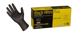 [STEEL.468461/L] Gloves 100pk Nitrile Black Nitro PLUS 300mm Large