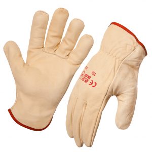 [STEEL.743405] Glove Riggers Cowgrain Beige Red Band Medium sz8