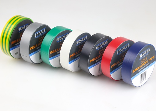 [STYLUS.520] Tape Insulating 18mmx20m 520 Asst Colours