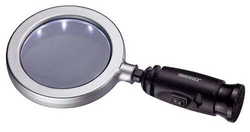 [TG.587H] Magnifying Glass 100mm Handy W/Led Teng