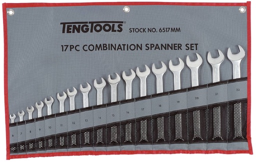 [TG.6517MM] Combination Spanner Set 6-22mm 17pc Pouch Teng