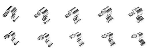 [TG.ALU38] Socket Clip Rail 10Pc 3/8dr Teng