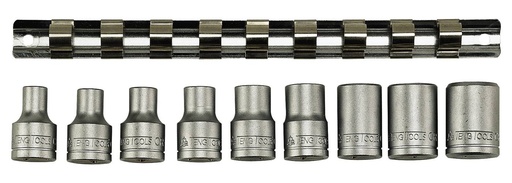 [TG.M1210] Socket Clip Rail Set 9Pc 1/2dr TX-E Teng