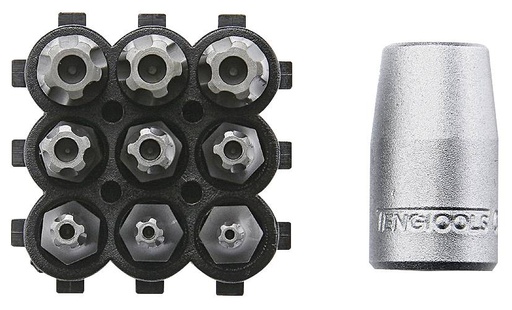 [TG.M1410T5] Bit Set Post Torx With 1/4dr Adaptor Teng 10pc
