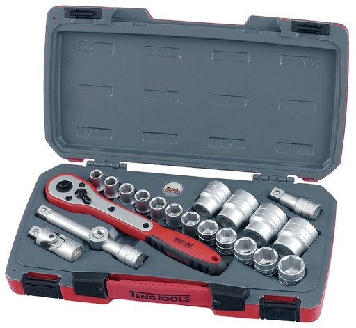 [TG.T1221-6] Socket Set 1/2dr 6pt 21pc Teng