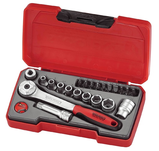 [TG.T1422] Socket Set 1/4dr Inc Bits 22pc Teng