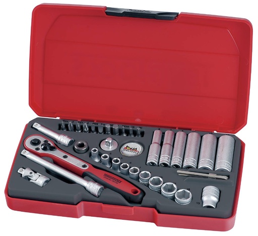 [TG.T1436] Socket Set 1/4dr Teng
