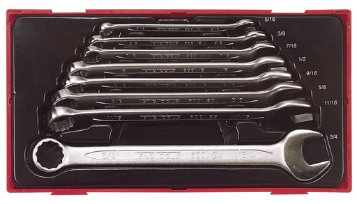 [TG.TT3592] Combination Spanner Set 5/16-3/4" 8pc Tray Teng