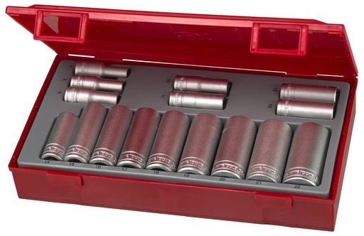 [TG.TT3816] Socket Set 3/8dr Deep Tray 16pc Teng