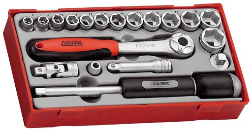 [TG.TT3819] Socket Set 3/8dr Tray 19pc Teng