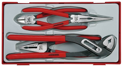 [TG.TT440] Plier Set 4pc Vinyl Grip Mega Bite Tray Teng