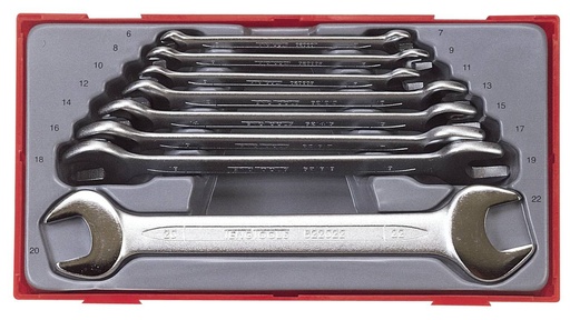 [TG.TT6208] Open End Spanner Set 6-22mm 8pc Tray Teng