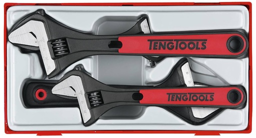[TG.TTADJ04] Adjustable Wrench Set 4 Pc Tray Teng