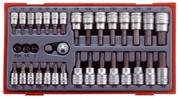 [TG.TTBS35] 35  Pc 1/4" & 3/8" Dr Bits Socket Set TC-Tray Teng