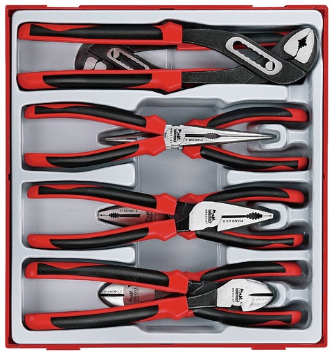 [TG.TTD441-T] Plier Set 9pc Mega Bite TPR Tray Teng