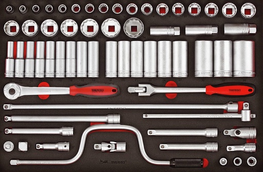 [TG.TTESK63] 87  Pc EVA Tool Set 1/2" Dr Teng
