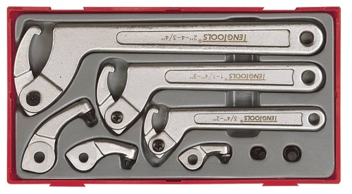 [TG.TTHP08] Hook & Pin Spanner Set 8pc Tray Teng