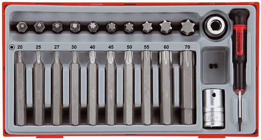 [TG.TTTX23] Bit Set 23pc Torx 40/75mm TC-Tray Teng