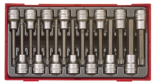 [TG.TTTXH15] Inhex Socket Set 1/2dr Met/Torx L/S Tray 15pc Teng