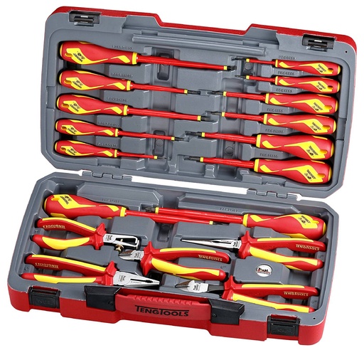 [TG.TV18N] Screw Driver & Plier Set VDE 1000V 18pc Teng
