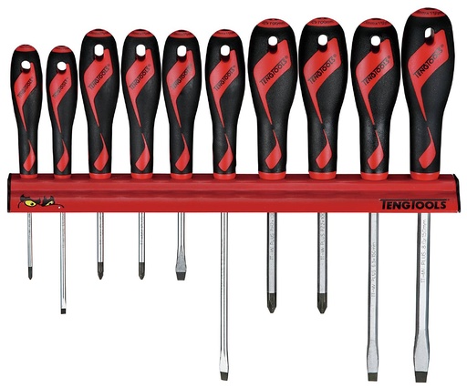[TG.WRMD10N] Screw Driver Set 10pc Wall Rack Teng